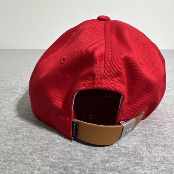 Lacoste Men's Red Oversized-Croc Logo Cotton Twill Cap Hat One Size - Picture 5 of 10